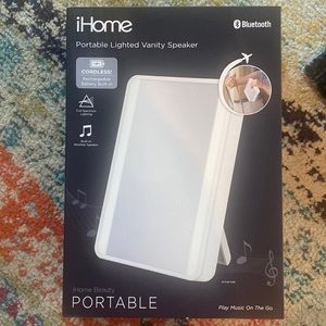 iHome Portable Lighted Vanity Mirror w/ Bluetooth